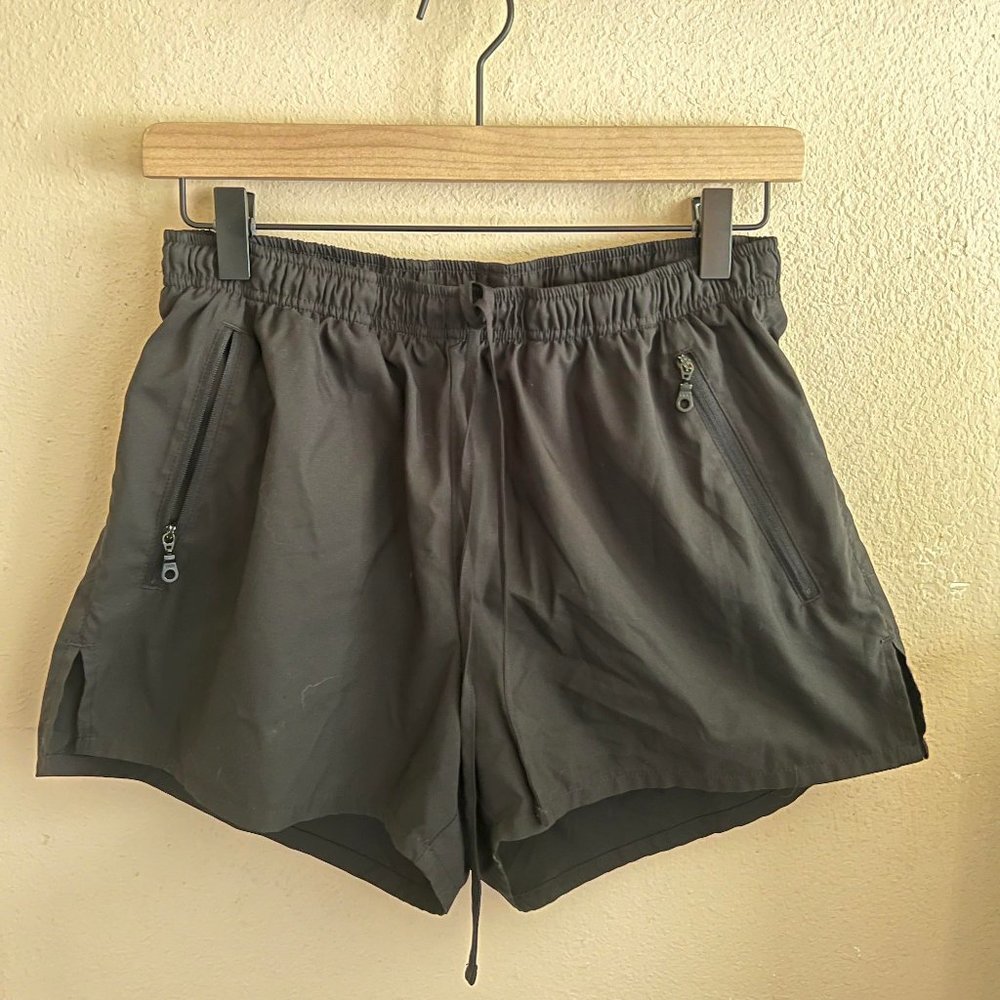 black running shorts